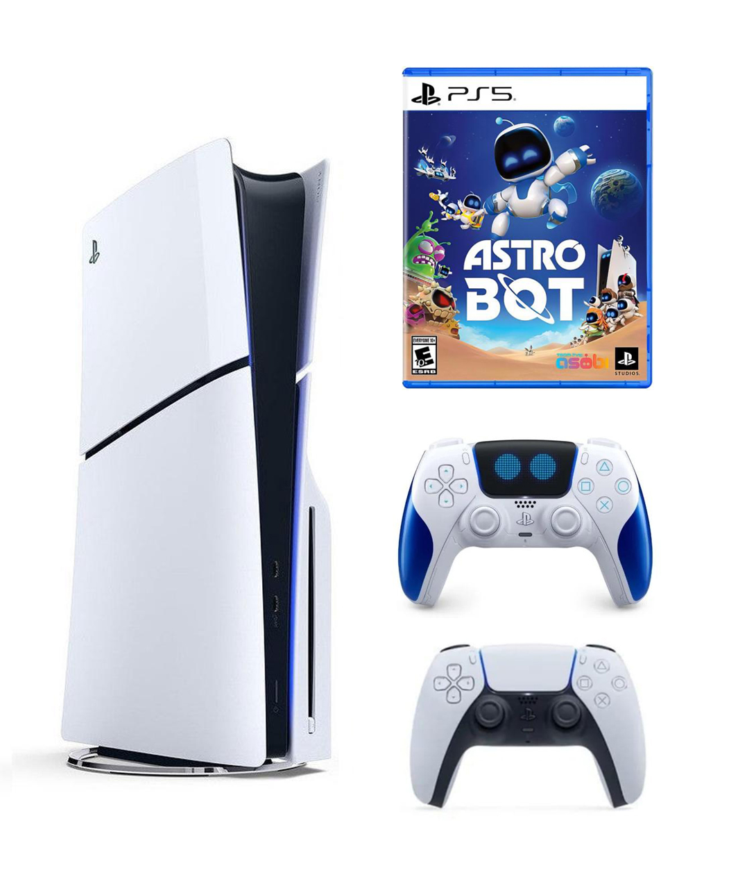 SONY PS5 PLAYSTATİON 5 SLİM CD Lİ 1TB OYUN KONSOLU + 2.KOL ASTRO BOT + PS5 OYUN ASTRO BOT