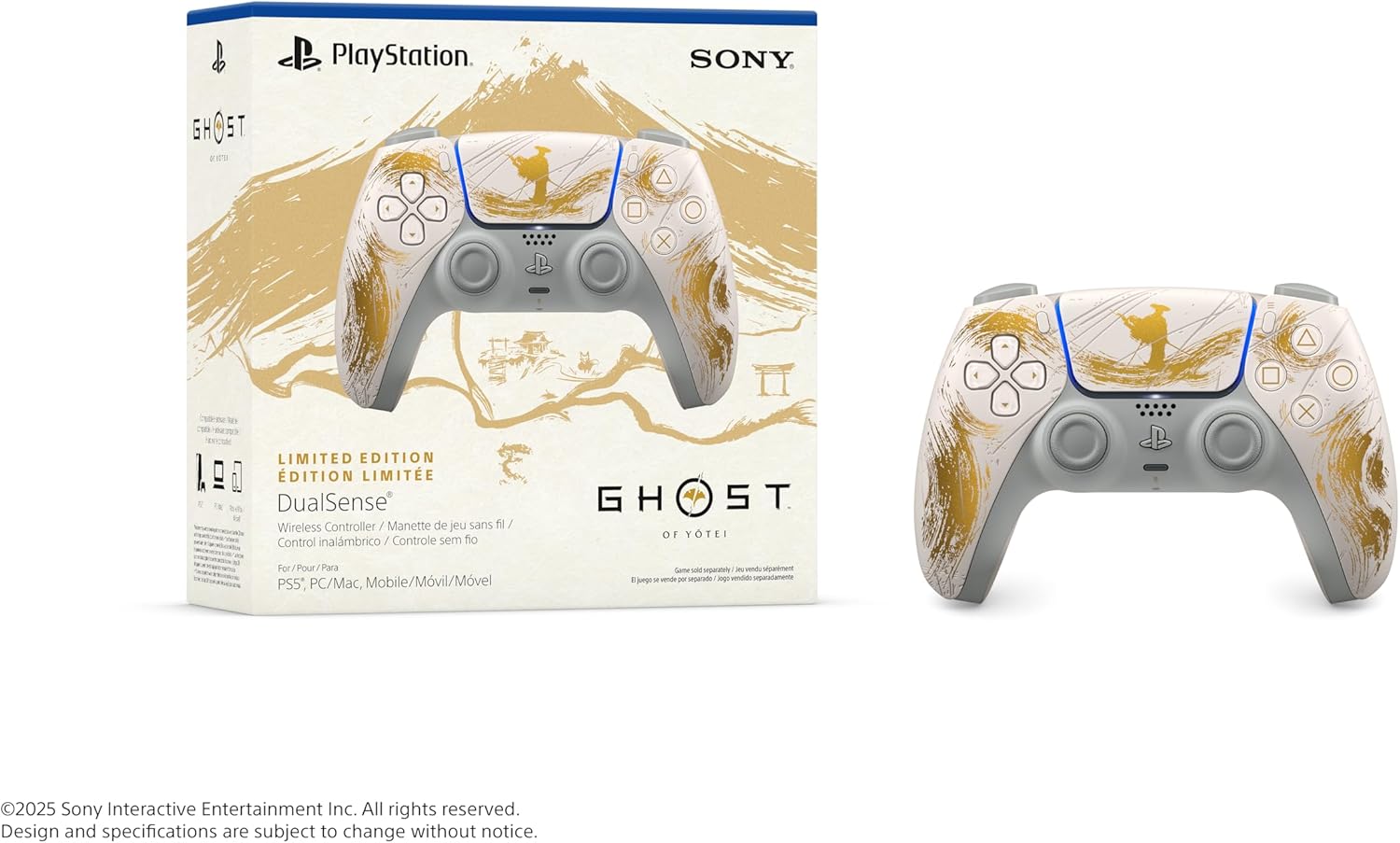 Sony DualSense Gold Ghost Of Yötei Edition Kablosuz PS5 Oyun Kolu