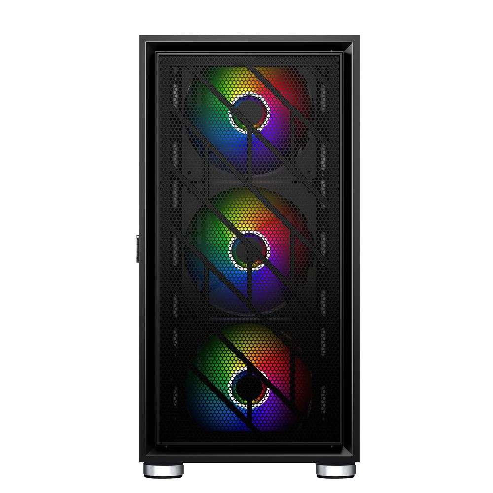 1ST PLAYER AR7 SİYAH 650W 80+ ARGB 4X12CM FAN TEMPERLİ CAM MESH USB 3.0 ATX KASA