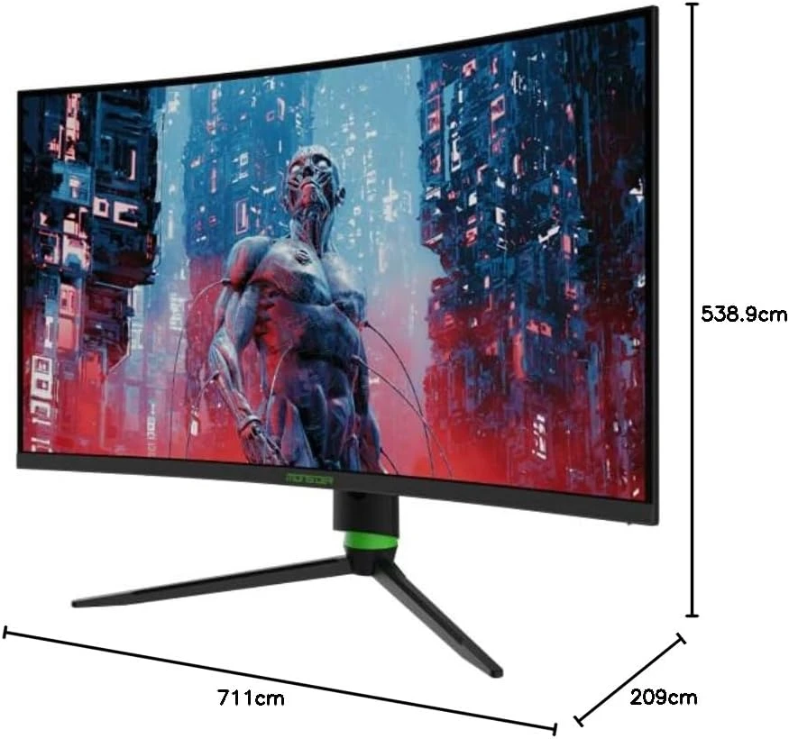 2. EL Monster Aryond A32 V1.1 31.5" 1 ms 2K Pivot Curved 165 Hz Oyuncu Monitörü (3 ay garanti)