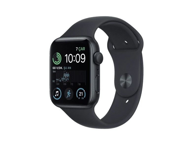 2.EL APPLE WATCH SERİES SE 2. NESİL GPS 44MM GECE YARISI ALÜMİNYUM KASA VE SPOR KORDON