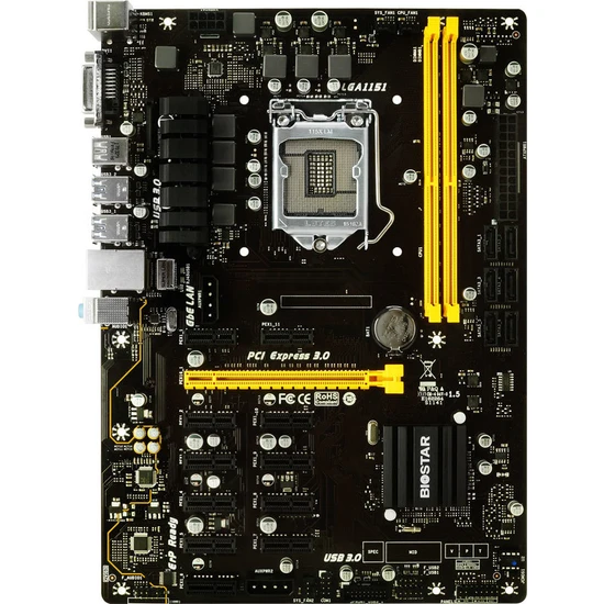 2.EL Biostar TB250-BTC PRO Intel LGA1151P DDR4 Anakart (Toplam 8 Pcı Soketi mevcut)