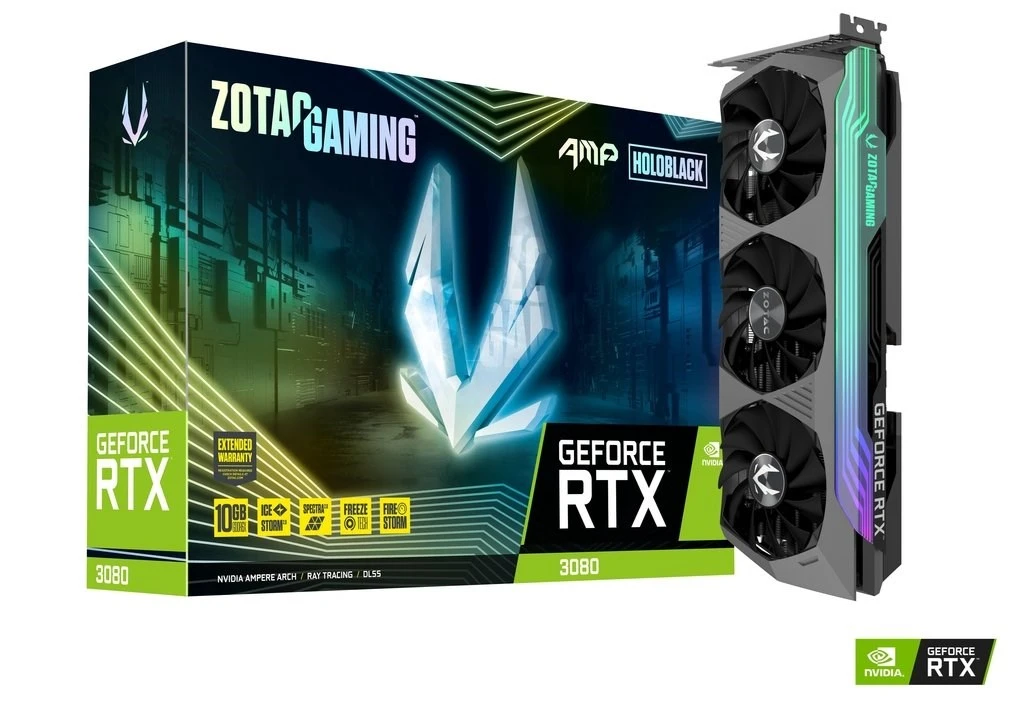 2.EL ZOTAC ZT-A30800F-10P GEFORCE RTX3080 AMP HOLO GAMİNG 10GB GDDR6X 320 BİT EKRAN KARTI