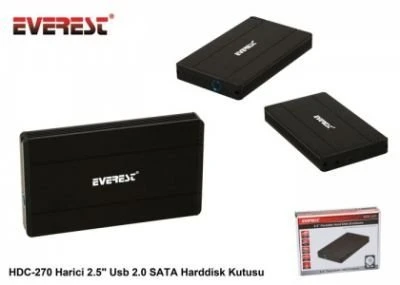 EVEREST HDC-270 USB 2.0 SATA 2.5" HDD KUTU