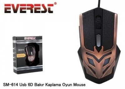 EVEREST SM-614 6D BRONZ KAPLAMA 2400 DPI GAMING MOUSE