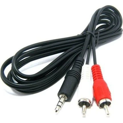 3.5 Mm Stereo To 2 Rca Aux Tos Ses Kulaklık Kablosu 3 Metre