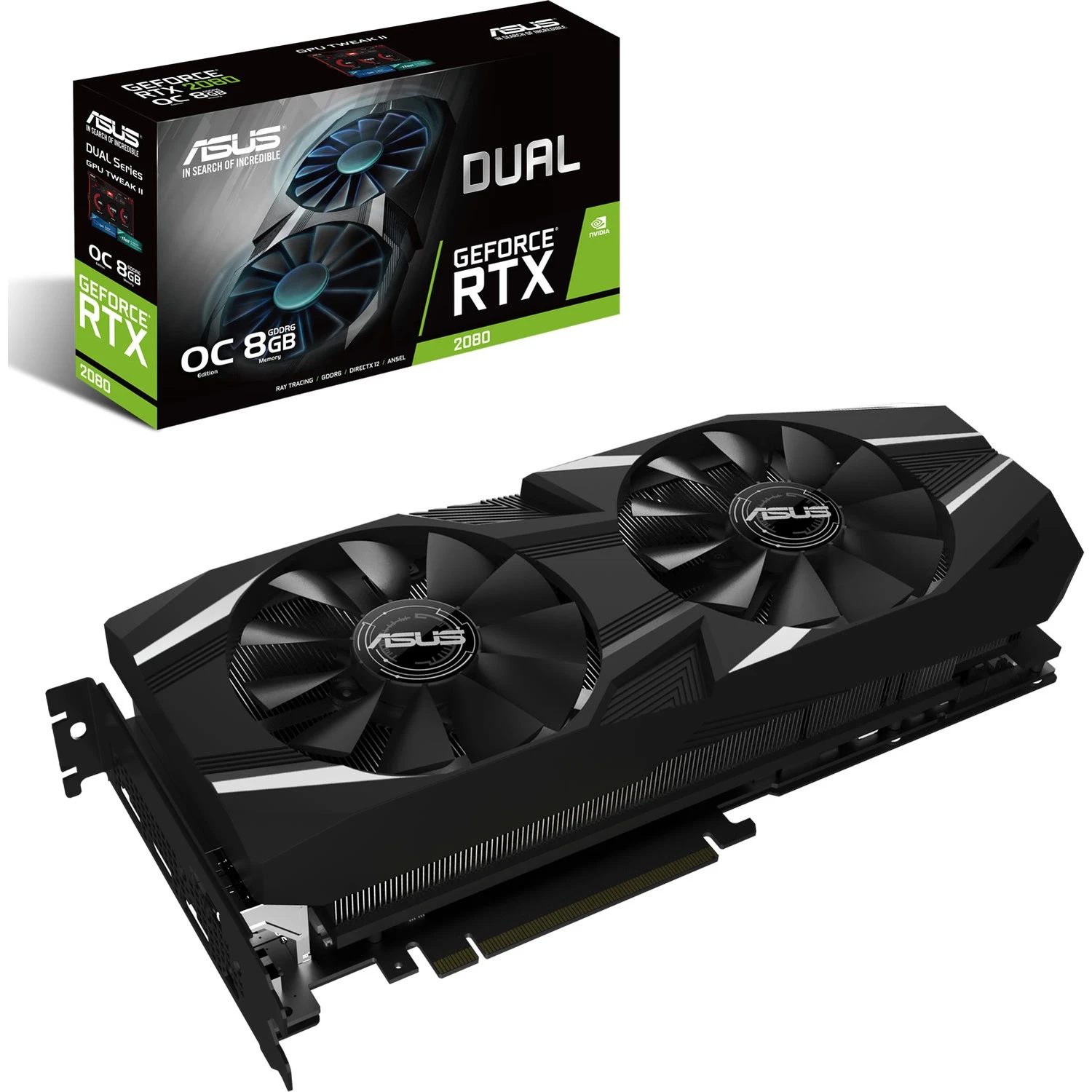 ASUS DUAL GEFORCE RTX 2080 OC 8GB 256 BİT EKRAN KARTI