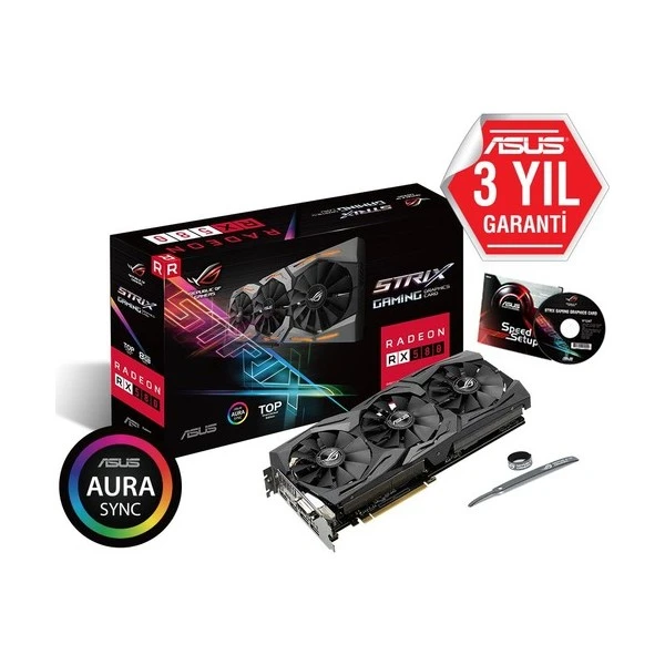 ASUS STRIX RX580-T8G 8G 256BIT DDR5 DIRECTX 12 EKRAN KARTI