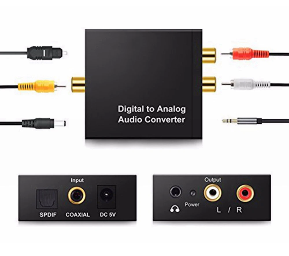 AUDİO CONVERTER DIGITAL TO ANALOG OPTİK TO 2 RCA