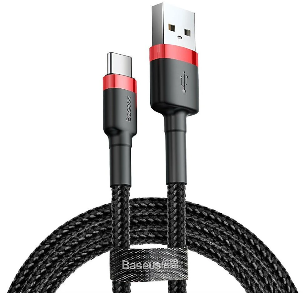 BASEUS CAFULE 3A TYPE-C 1 METRE ŞARJ KABLOSU SİYAH
