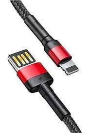 BASEUS CAFULE İPHONE LİGHTNİNG KABLO, 2.4A, 1M, KIRMIZI,SİYAH