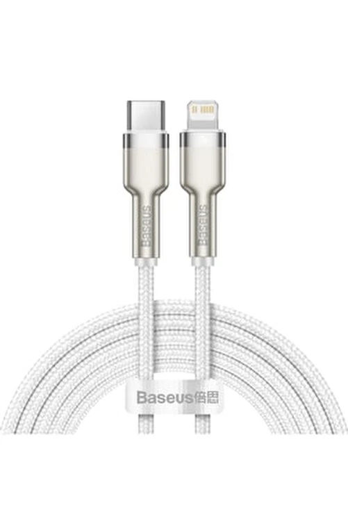 BASEUS CAFULE METAL 20W 2 METRE TYPE-C TO LİGHTNİNG KABLO BEYAZ