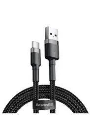 BASEUS CAFULE USB TYPE C 3 METRE 2.0A HIZLI ŞARJ KABLOSU SİYAH