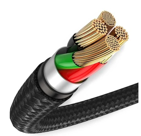 BASEUS CALGH-A01 HALO RGB LİGHTNİNG KABLO 2.4A 0.5MT SİYAH