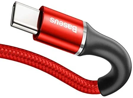 BASEUS CAMTH-D09 HALO TYPE-C 3A HIZLI ŞARJ KISA ŞARJ KABLOSU 0.25 CM KIRMIZI