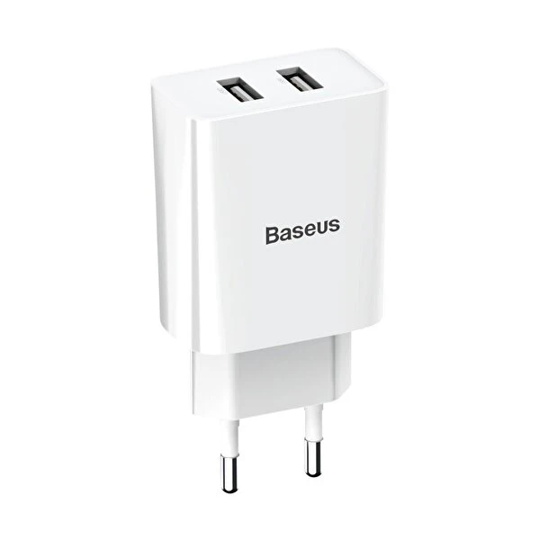 BASEUS SPEED MİNİ DUAL 10.5W SEYAHAT ŞARJI BEYAZ