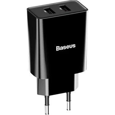 BASEUS SPEED MİNİ DUAL 10.5W SEYAHAT ŞARJI SİYAH