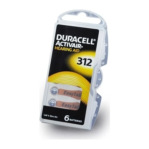 DURACELL 312 6'LI İŞİTME CİHAZI PİLİ 1.45V PR41