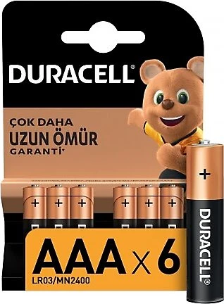 DURACELL ALKALİN INCE KALEM PİL 6'LI AAA