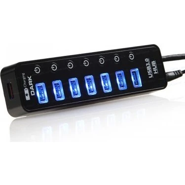 Dark DK AC USB371 Connect Master 7+1 Hızlı Şarj Adaptörlü USB3.0 Hub