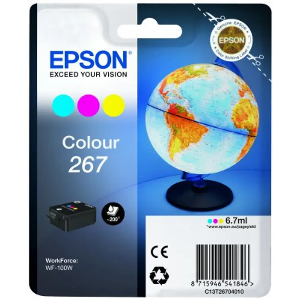 EPSON 267 T267040 RENKLİ KARTUŞ WF-100W