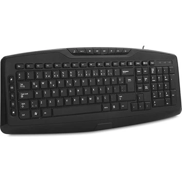EVEREST KB-920 SİYAH FULL BOY Q OFİS 14 MULTİMEDİA TUŞLU KLAVYE
