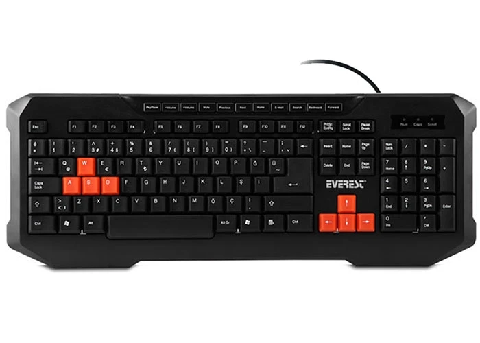 EVEREST KB-961 BLACK USB Q MULTİMEDİA KEYBOARD