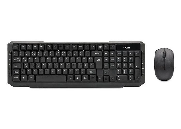 EVEREST KM-510 SİYAH KABLOSUZ TAM TÜRKÇE F MULTİMEDİA KLAVYE + MOUSE SET
