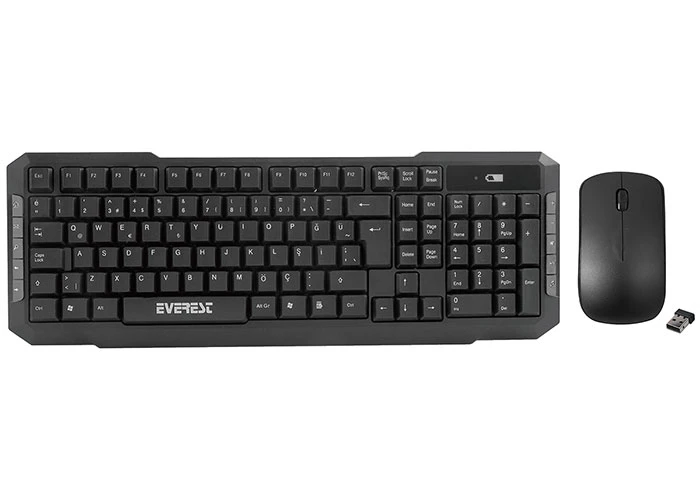 EVEREST KM-511 SİYAH KABLOSUZ Q MULTİMEDİA KLAVYE + MOUSE SET