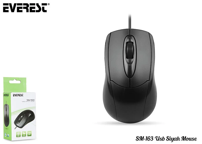 EVEREST SM-163 USB SİYAH MOUSE