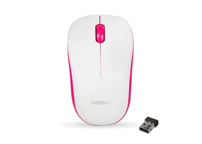EVEREST SM-165 BEYAZ/KIRMIZI 2.4GHZ KABLOSUZ MOUSE