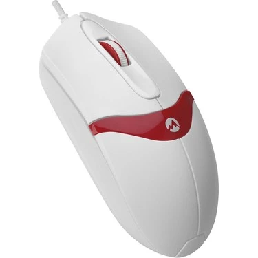 EVEREST SM-220 USB BEYAZ/KIRMIZI 1200DPİ 3D OPTİK KABLOLU MOUSE
