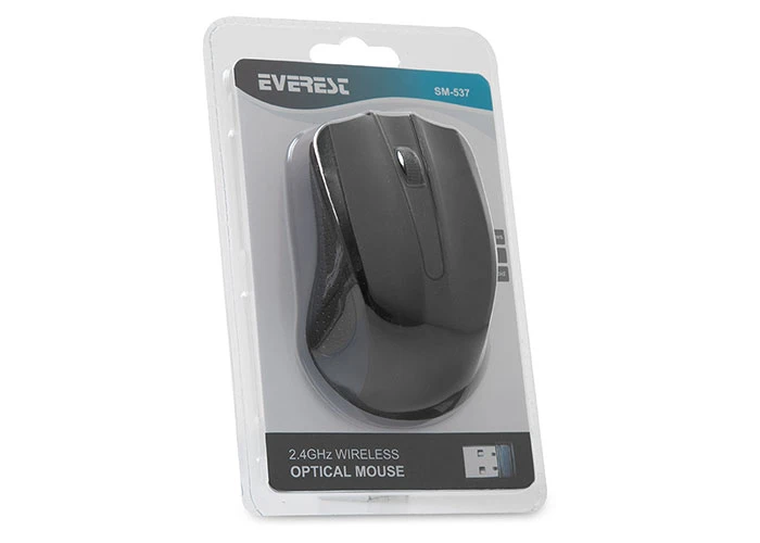 EVEREST SM-537 USB SİYAH 2.4GHZ KABLOSUZ MOUSE