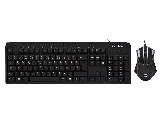 EVEREST UN-797 PLUS SİYAH USB COMBO Q MULTİMEDİA KLAVYE + MOUSE SET