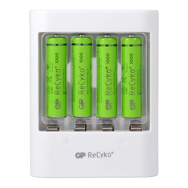 GP RECYKO U411 4 ADET 1000 SERİSİ AAA SİZE İNCE KALEM PİL USB ŞARJ CİHAZI