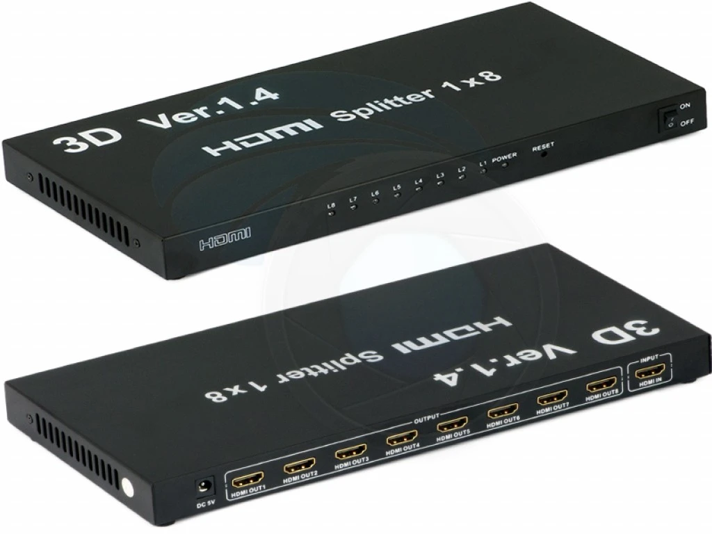 HDMI SPLITTER 1X8 1080P 3D VER 1.4