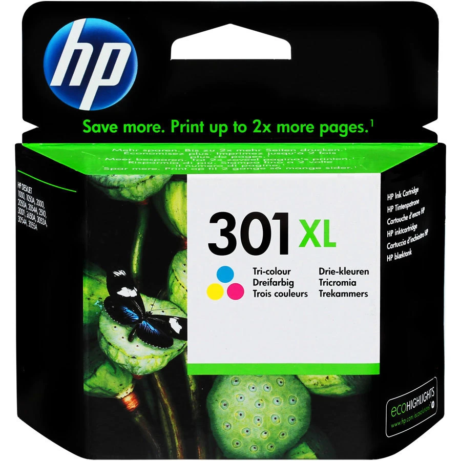 HP 301XL 3 RENK MÜREKKEP KARTUŞU CH564E / CH564X