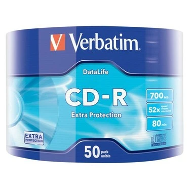 KARGO BEDAVA VERBATİM CD-R 700MB 80 DAKİKA 52X HIZINDA 50'Lİ SPİNDLE