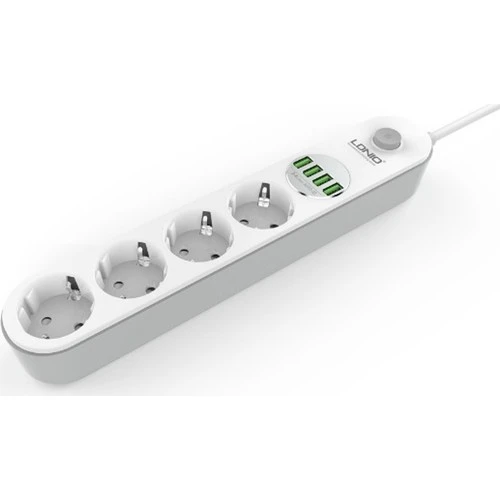 LDNIO AKIM KORUMALI 4'LÜ USB ŞARJ YUVALI PRİZ 5V SE4432