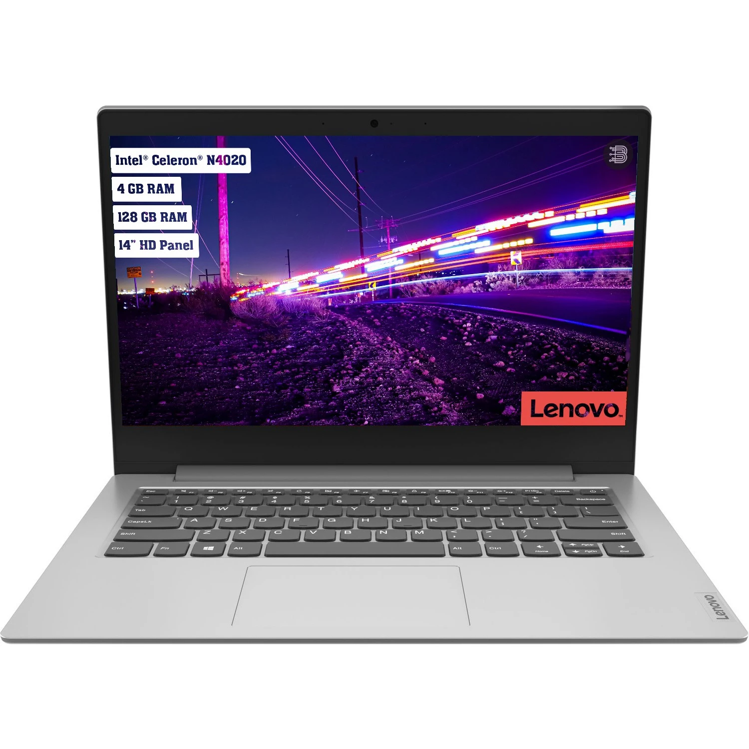 LENOVO IDEAPAD INTEL CELERON N4020 4GB/128GB SSD FDOS 14" HD NOTEBOOK 81VU006STX
