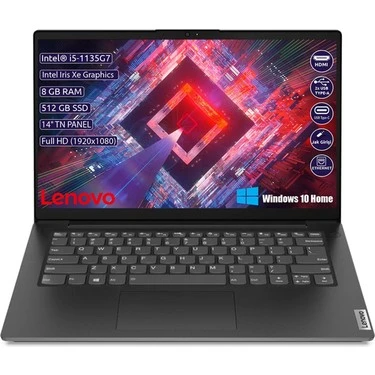LENOVO V14 82KA0027TX I5-1135G7 8GB 512GB 14" FHD W10 HOME TAŞINABİLİR BİLGİSAYAR 82KA0027TX