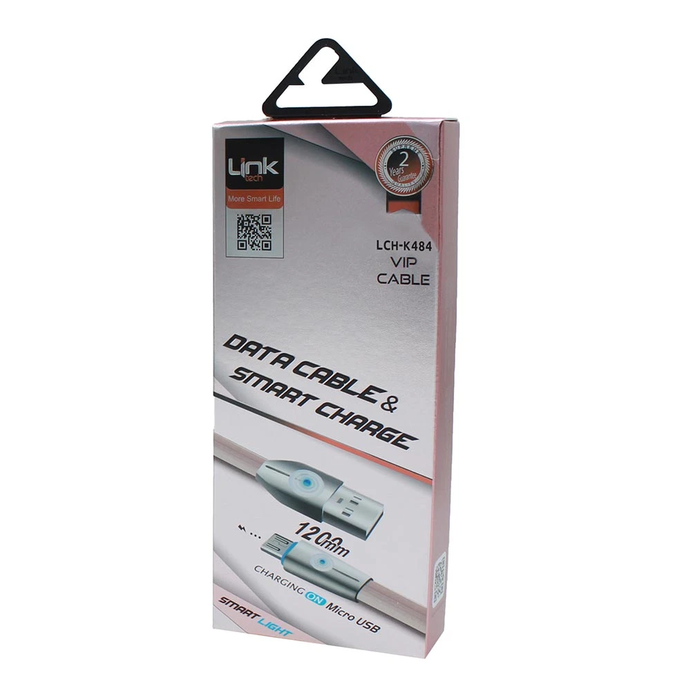LINKTECH K484 ANDROİD IŞIKLI 1MT ŞARJ/SENKRONİZASYON KABLOSU