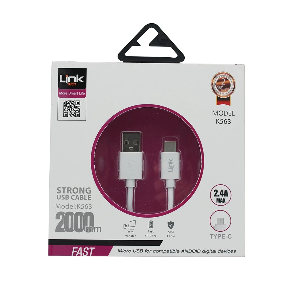 LINKTECH K563 (2,4 AMP) TYPE-C TURBO 2 MT DATA ŞARJ KABLOSU