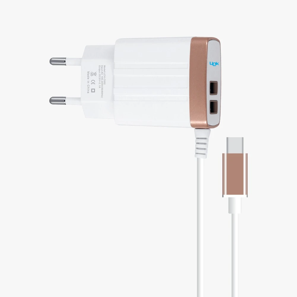 LINKTECH LCH - C504 SAFE DAHİLİ ÇİFT ÇIKIŞLI TYPE-C AKILLI ŞARJ GRİ