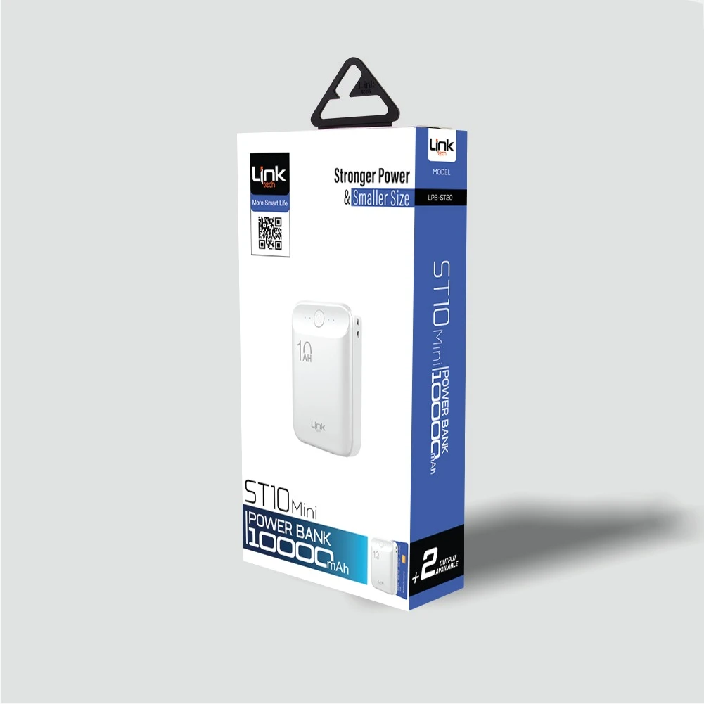 LİNKTECH ST10 MİNİ POWERBANK 10000 MAH. BEYAZ