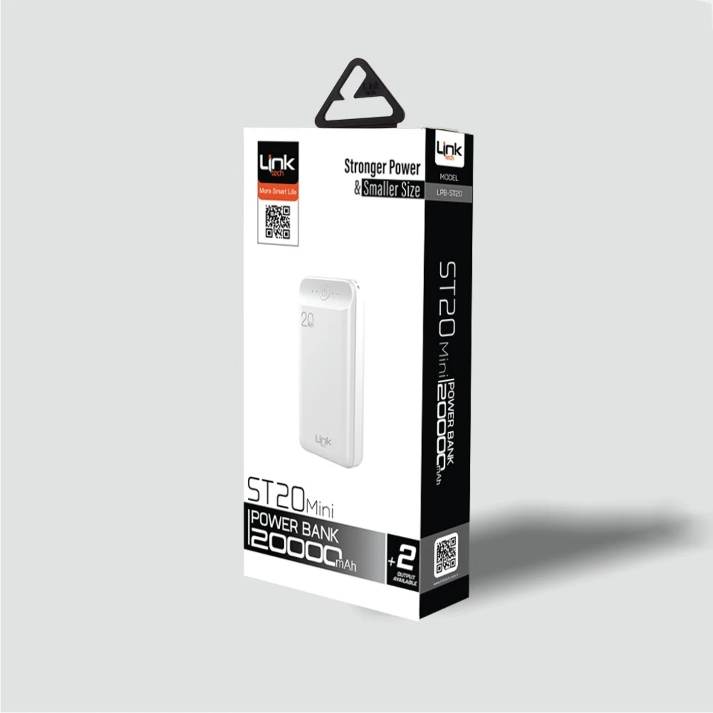 LINKTECH ST20 MİNİ 20.000 MAH POWERBANK BEYAZ