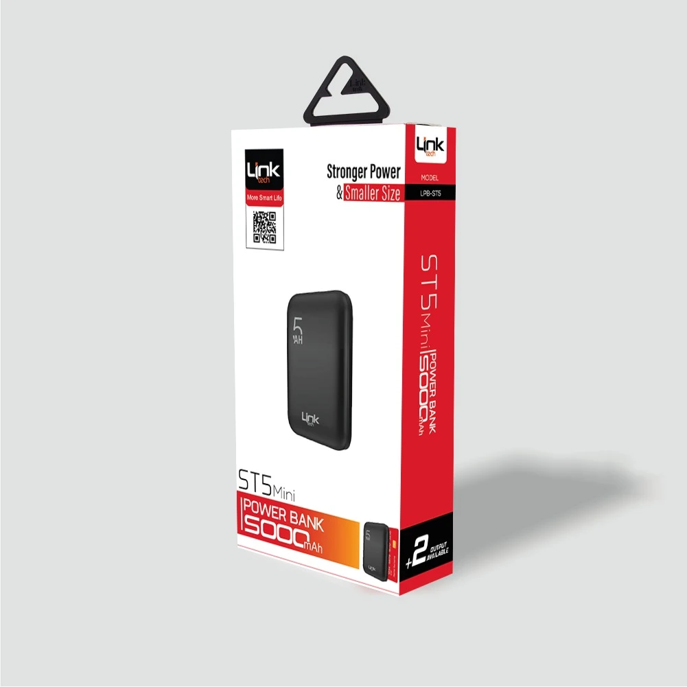 LİNKTECH ST5 MİNİ POWERBANK 5000 MAH. SİYAH