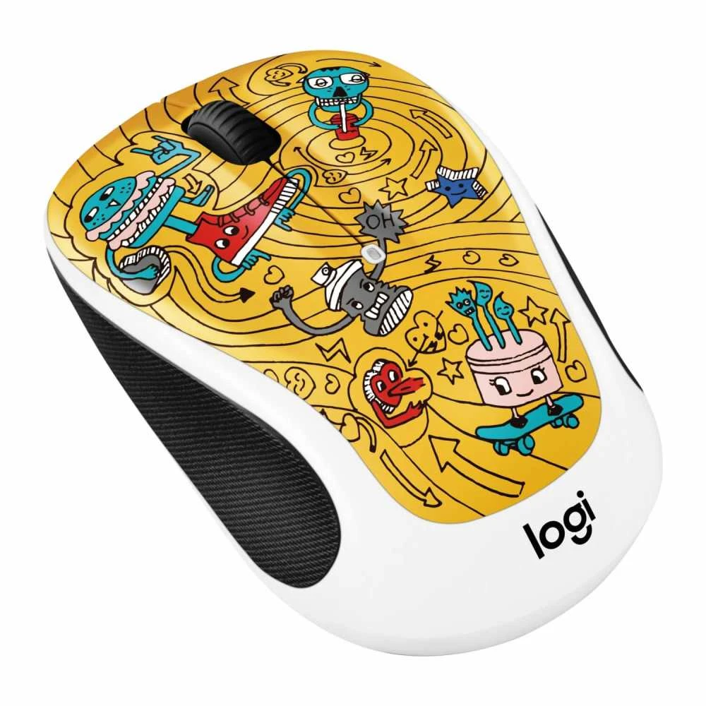 LOGİTECH - M238 GO-GO GOLD KABLOSUZ NOTEBOOK MOUSE - DOODLE COLLECTİON