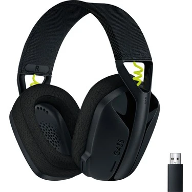 Logitech G435 Lightspeed Siyah Kablosuz Kulak Üstü Oyuncu Kulaklığı