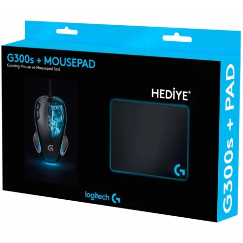 LOGITECH G300S MOUSE + MOUSE PAD + BARDAK ALTLIĞI + STİCKER HEDİYELİ